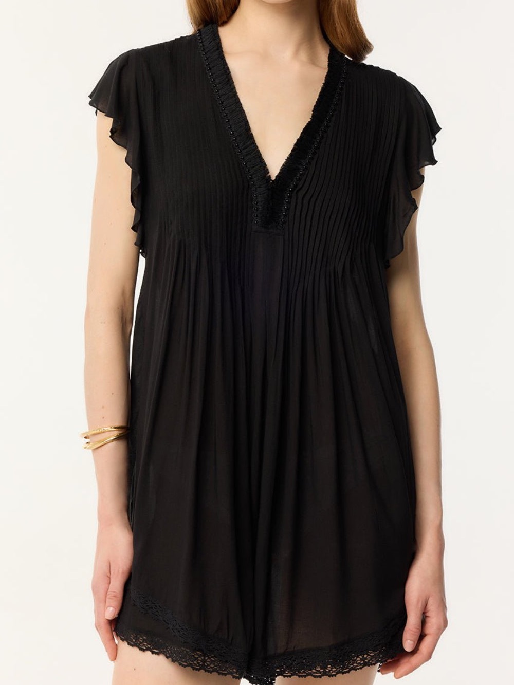 Poupette St. Barth MINI DRESS SASHA - BLACKMINI DRESS SASHA BLACK
